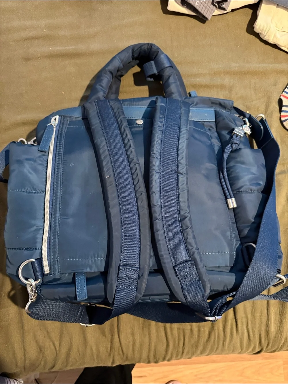 Itzy Ritzy Navy Quilted Tote Diaper Bag